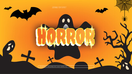 orange horror Text Effect background