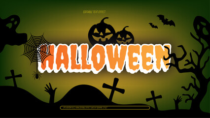 green scary Pattern halloween Text Effect background