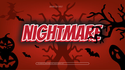 red scary Pattern nightmare Text Effect background