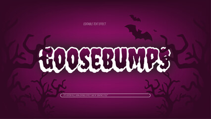 purple scary Pattern goosebumps Text Effect background