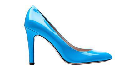 Obraz premium Elegant Blue High Heel Shoe Fashion Accessory on transparent Background