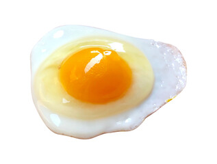 fried egg isolated on white background