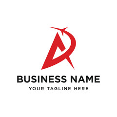 letter A travel flight logo