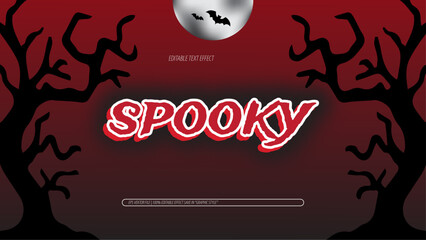red scary Pattern spooky Text Effect background