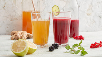 Ginger beer with berries nonalcoholic