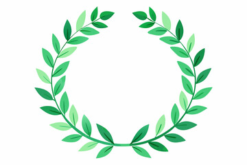 Elegant Green Laurel Wreath Design Perfect for Logos, Invitations, and More