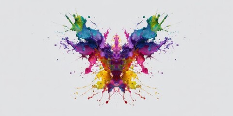 Colorful Ink Splashes with Symmetrical Minimal Design
