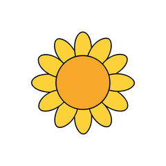 sun flower vector illustration