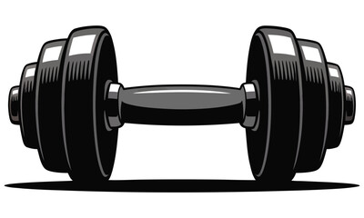 dumbbell isolated on white