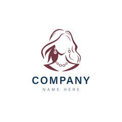 Beauty Company logo design featuring vector icon and decorative elements for business branding and identity