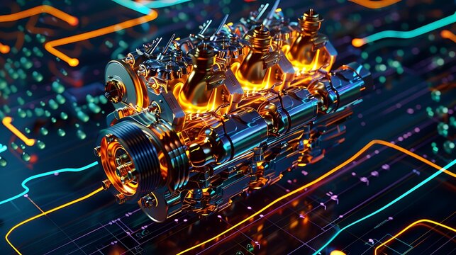 Multicolor 6-Cylinder Engine Background with Futuristic Metallic Shine and Vivid Details

High-Resolution Mechanical Engine Wallpaper Featuring a Vibrant 6-Cylinder Design

