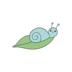 snail on a green background