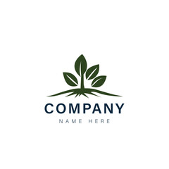 Abstract green vector logo with eco leaf and nature-inspired design for organic and environmental business branding