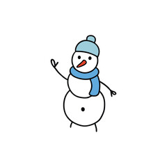 snowman with a scarf