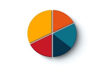 Flat-style pie chart divided into five neat, equal sections.