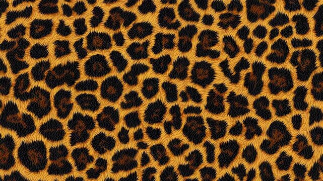 Dynamic leopard pattern in seamless motion: natureinspired elegant textures