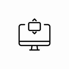 desktop scroll icon sign vector