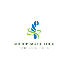 Obraz premium Creative modern minimalist Chiropractic logo design 