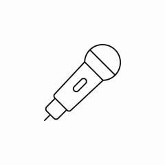 microphone wire icon sign vector