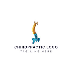 Creative modern minimalist chiropractic logo design