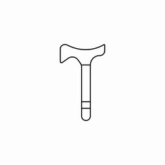 walking aid icon sign vector