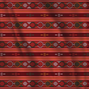 Medan ulos cloth with checkered striped motif