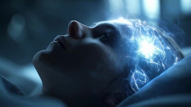 Brain activity visualization shows rhythmic glow in patient experiencing lucid coma, suggesting ongoing neurological processes and potential for recovery