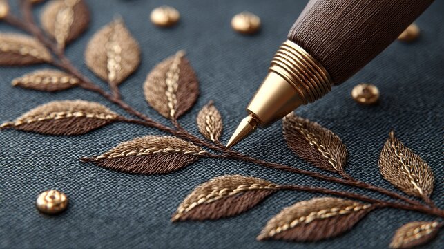 Crafting traditional thai handicraft embroidery a journey through sewing threads needles and weaving techniques in a cultural studio