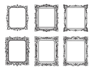digital frame line art simple modern design vector illustration