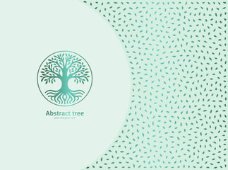 Abstract tree emblem. Modern illustration. Isolated vector. Great for logo, monogram, invitation, flyer, menu, brochure or any desired idea.