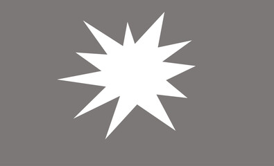 Abstract Star Burst Explosion on Gray Background | Minimalist White Graphic Element for Modern Design and Illustration