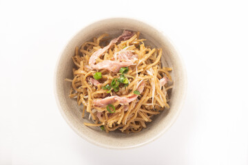 ローストビーフ　葱ごぼうサラダ