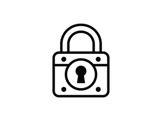 Lock Icon Vector, Secure Padlock Symbol Illustration