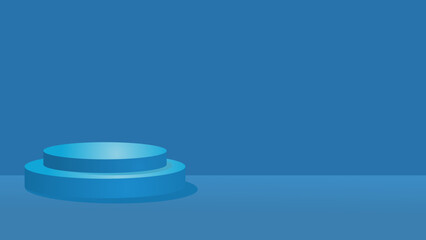 blue product mockup scene background, template, banner– vector illustration