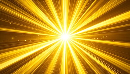 Golden Light Rays Burst.
