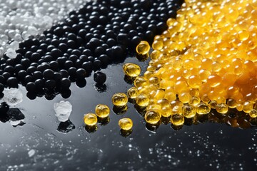 Raw plastic in the factory closeup