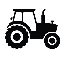 Obraz premium Farming and Agriculture, Symbol with Heavy Tractor, Machinery Illustration On White Background 
