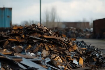 Large scrapyard full of metal and steel