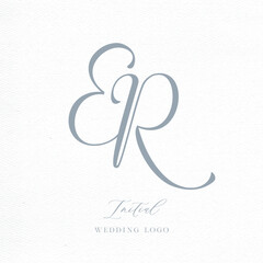 ER Initial Wedding Logo Monogram