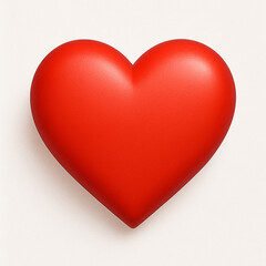 red heart on white background