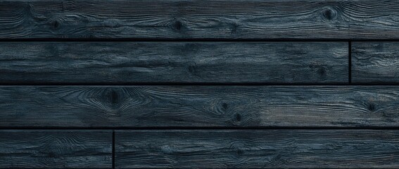 Fototapeta premium Dark blue-grey horizontal wood planks, showing grain and texture