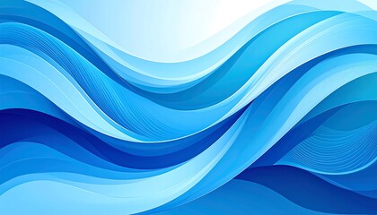 Fototapeta premium Abstract Blue Wave Background.