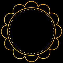 ラメグリッター_フレーム_丸