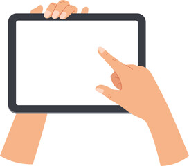 Hand Holding Tablet