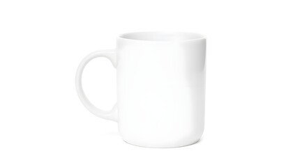 Fototapeta premium Creative white mug mockup studio product photography minimalistic side view design inspiration
