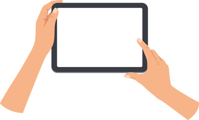 Hand Holding Tablet