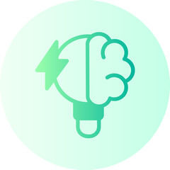 brainstorming gradient icon