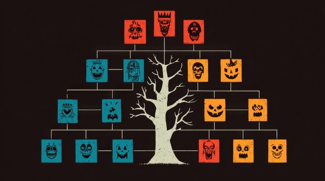 Safety Flowchart for Planning Halloween Events With Recommended Precautions for Festive Activities - Powered by Adobe