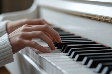 Obraz premium Woman Pianist Performing on Stage