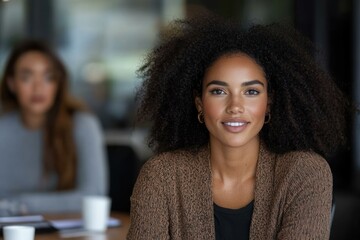Woman Marketing Executive Presenting Strategies in Office Meeting